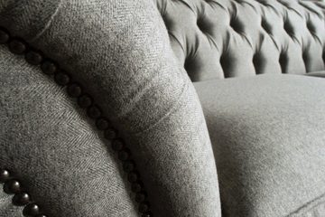 JVmoebel Chesterfield-Sofa Design Dreisitzer Couch Polster Sofa 3er Sitz Zimmer Möbel Moderne, Die Rückenlehne mit Knöpfen.