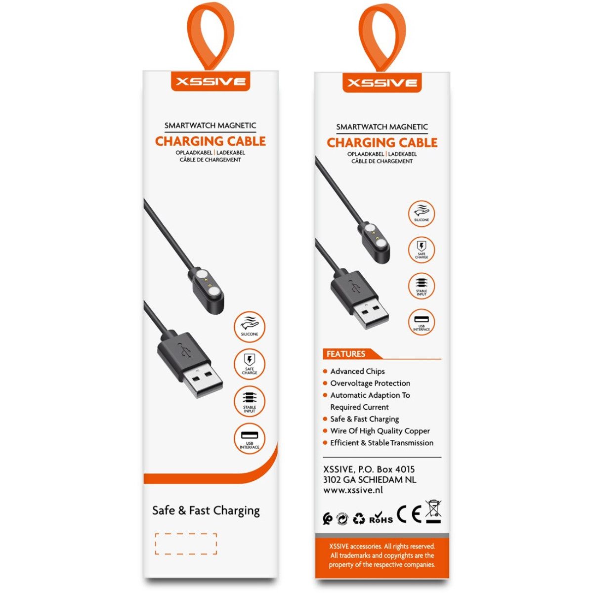 Xssive Magnetisches Ladekabel kompatibel mit XSS-SW11 Smartwatch Smartwatch-Ladekabel – Bild 3 von 3
