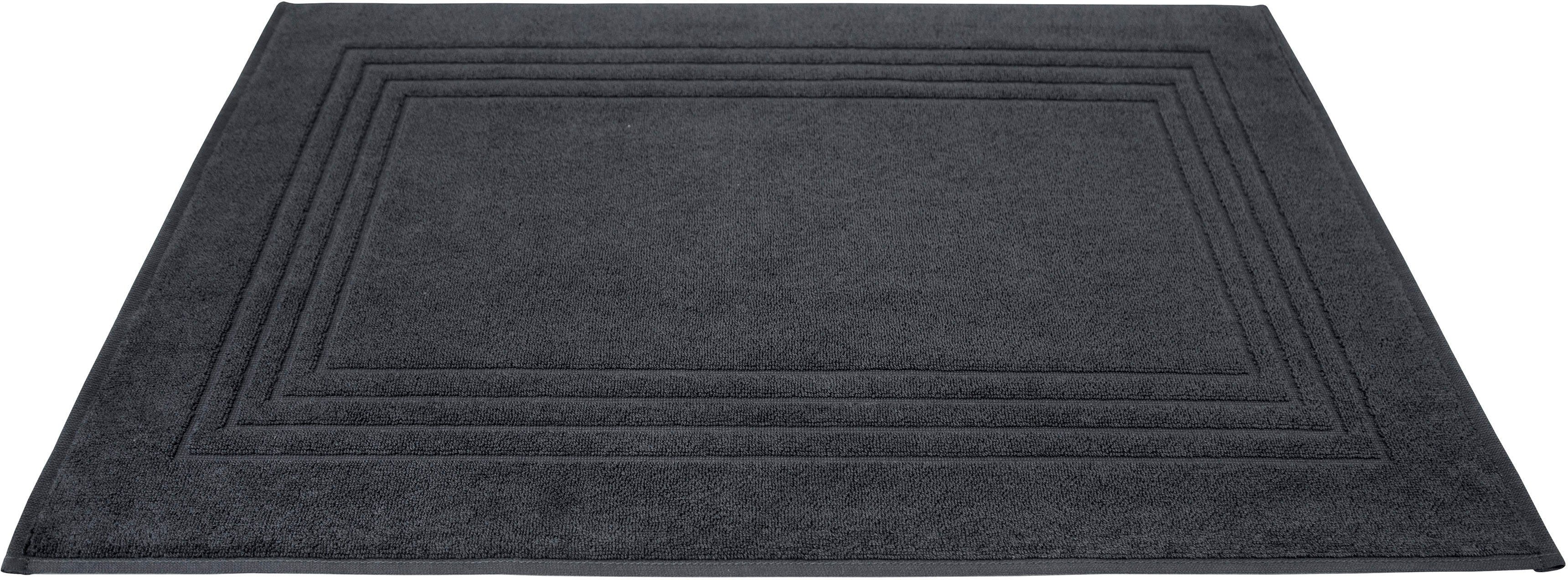 Dyckhoff Badematte Siena, Höhe 3 mm, beidseitig nutzbar, Baumwolle, rechteckig, 2er-Set, 2er Set
