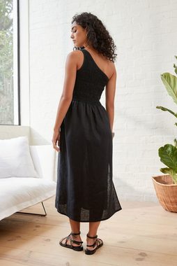 Next Sommerkleid Einschulteriges Midikleid aus 100 % Leinen (1-tlg)