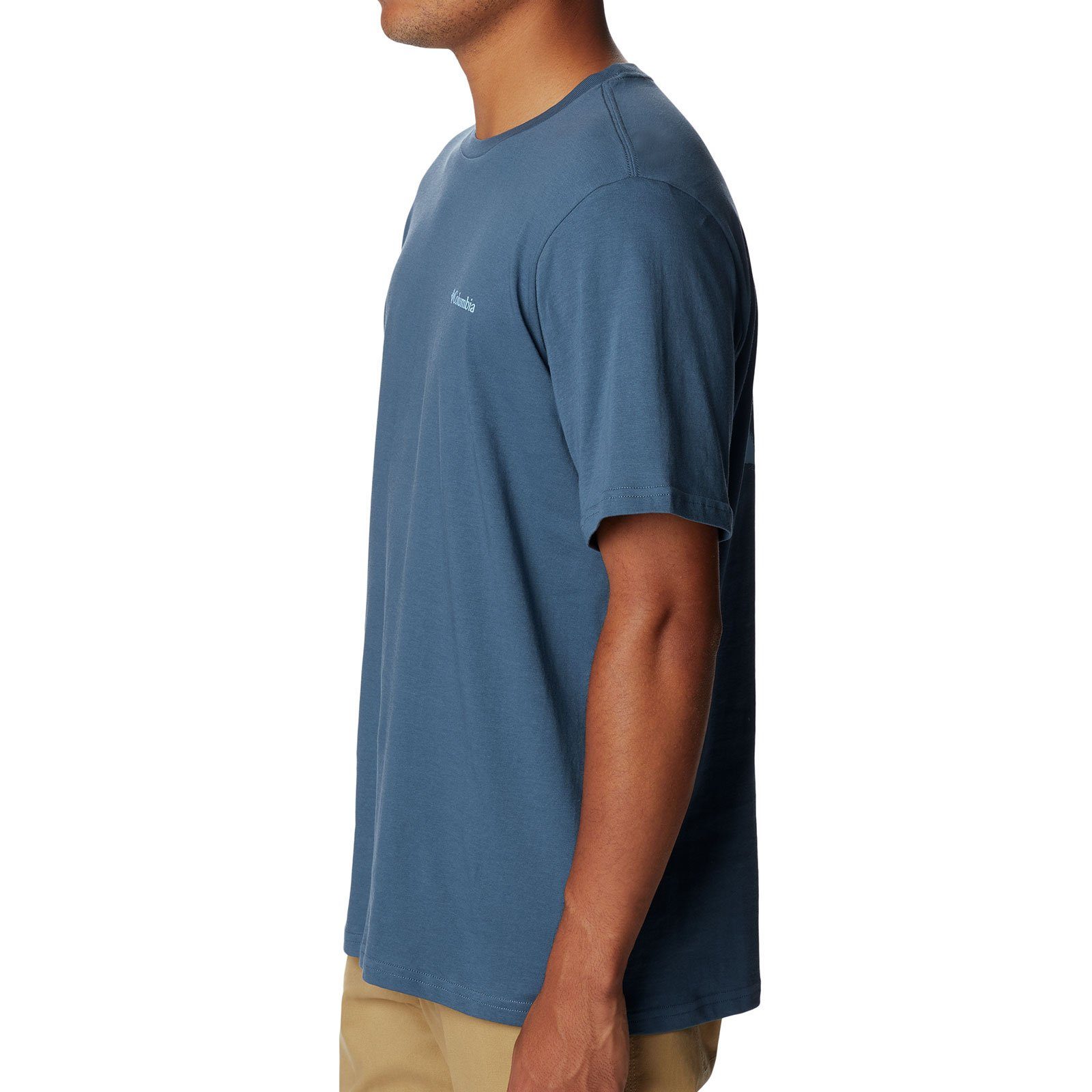 Back dark Kurzarmshirt River™ mit Rockaway Graphic mountain Rundhalsausschnitt Columbia 480 T-Shirt