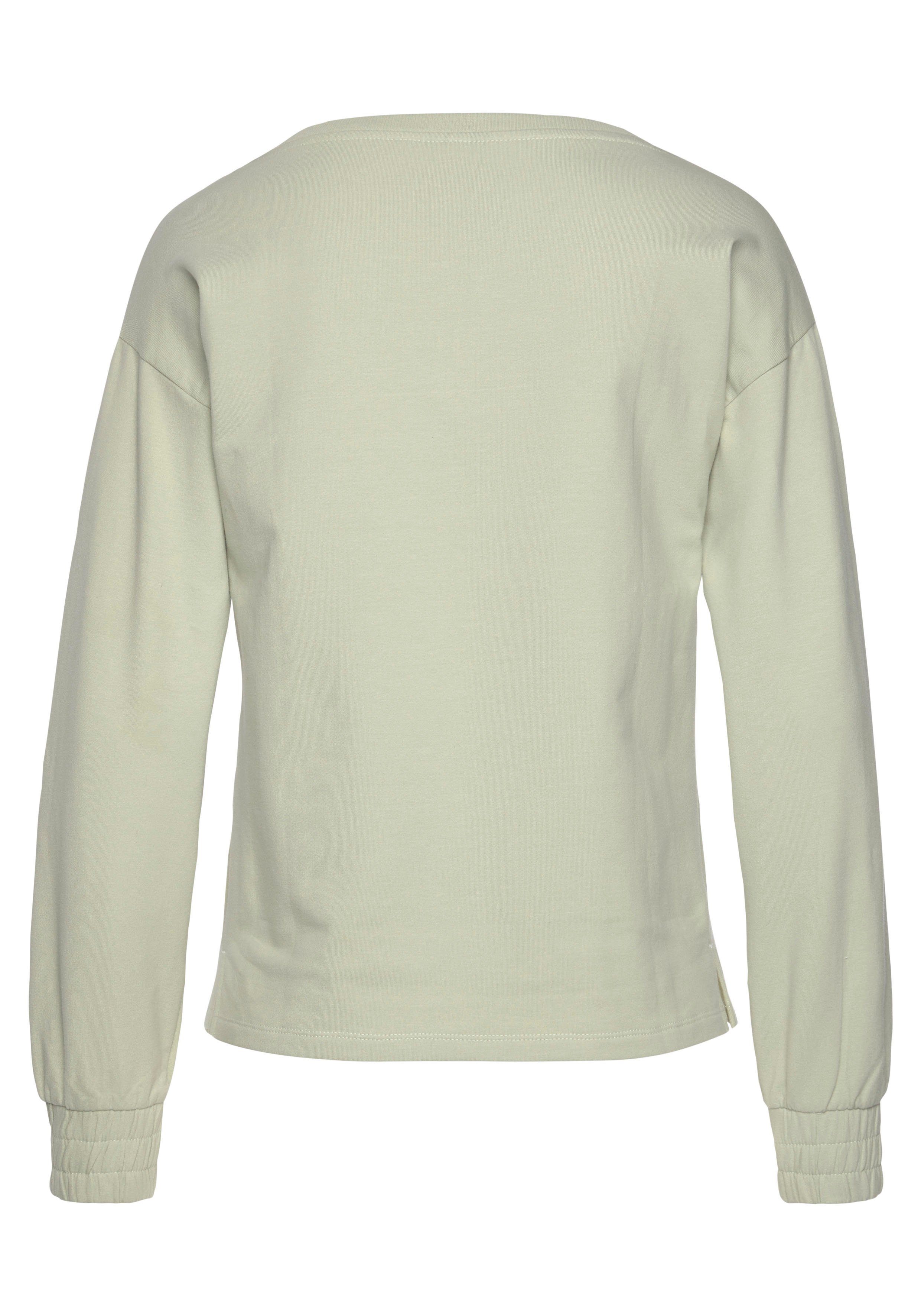 Bench. Loungewear Sweatshirt mit gerafften Ärmelbündchen, Loungeanzug
