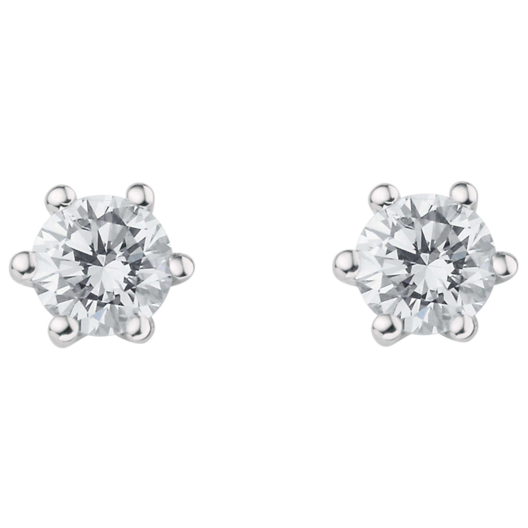 Paar Ohrhänger 0.25 ct Diamant Brillant Ohrringe Ohrstecker aus 585 Weißgold