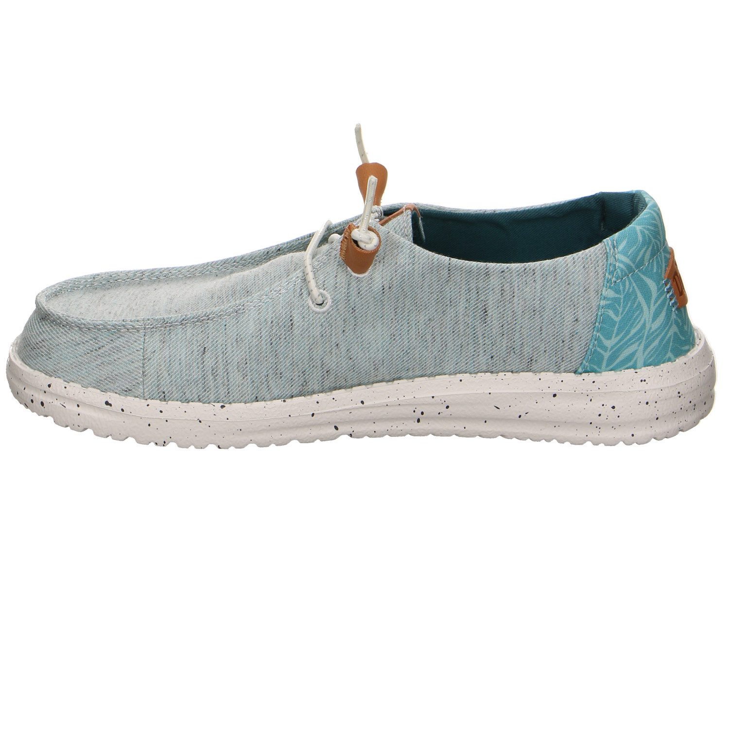 Hey Dude Hey Dude Wendy Heathered Slub Tropical Leinen-Stoff Slipper grün Slipper – Bild 5 von 5