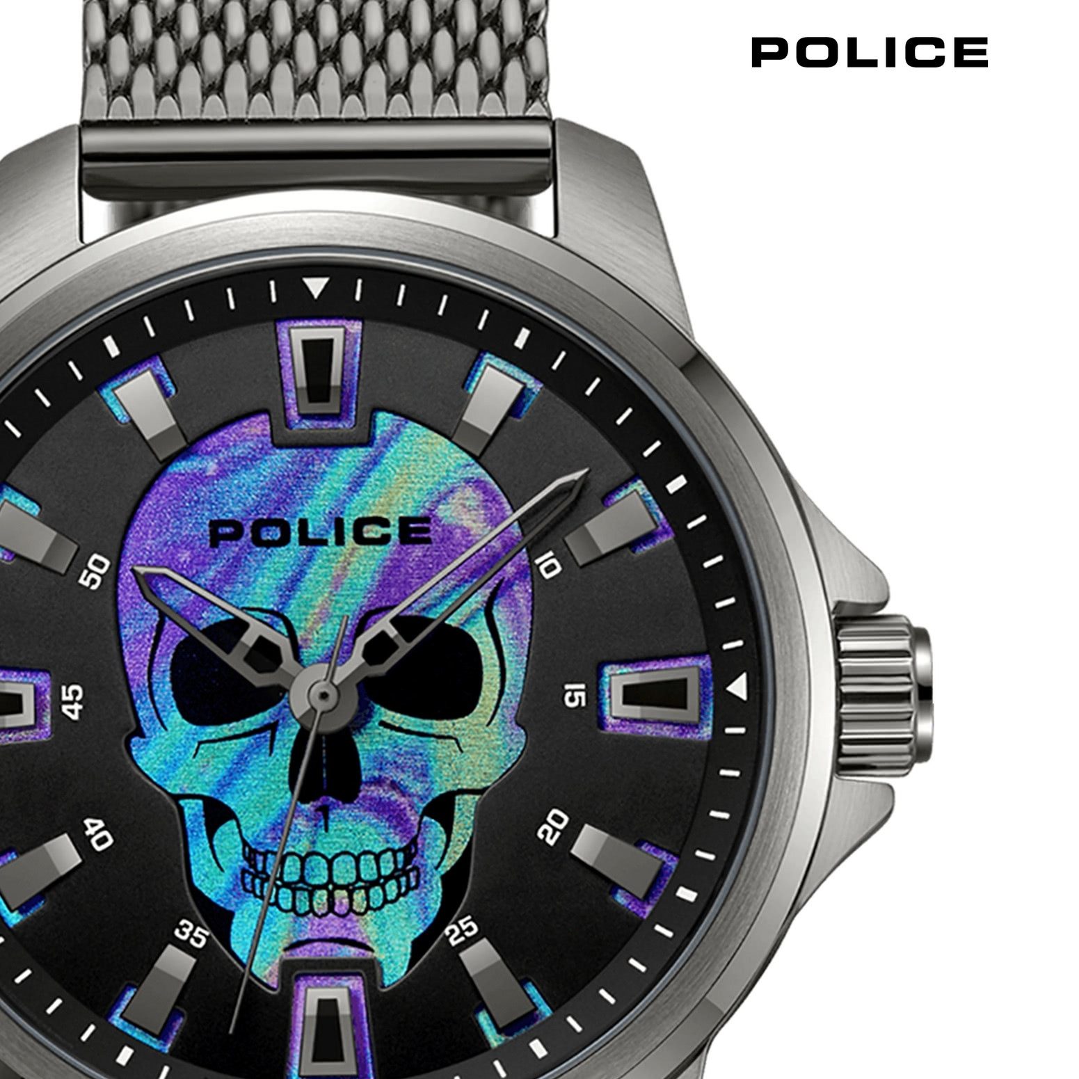 Police Quarzuhr Police Herrenuhr Edelstahl grau, günstig online kaufen
