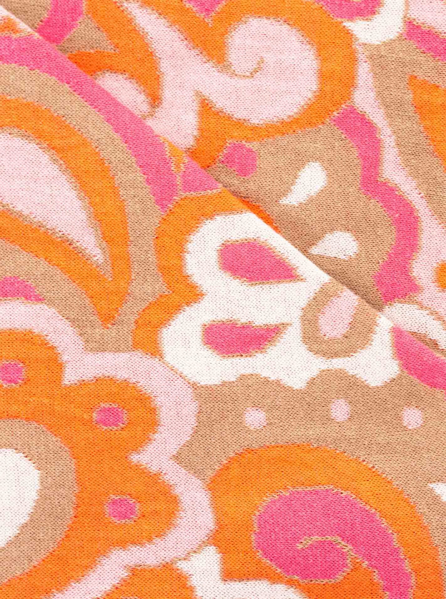 Zwillingsherz Dreieckstuch "Paisley all over", modisches Muster, Strick, wärmend