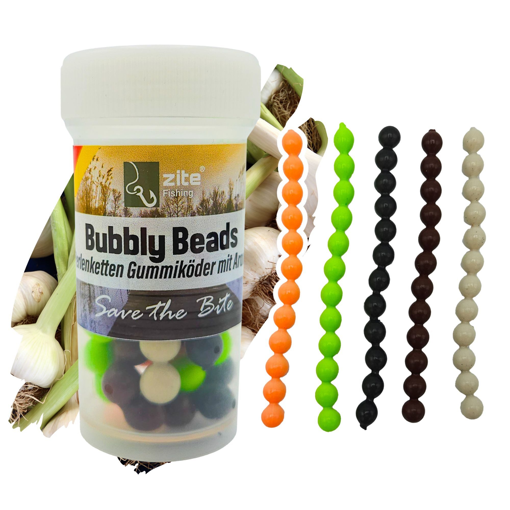 Kunstköder Bubbly Beads Allround Mix 8 mm Gummiperlen Forellenköder 60 Stück