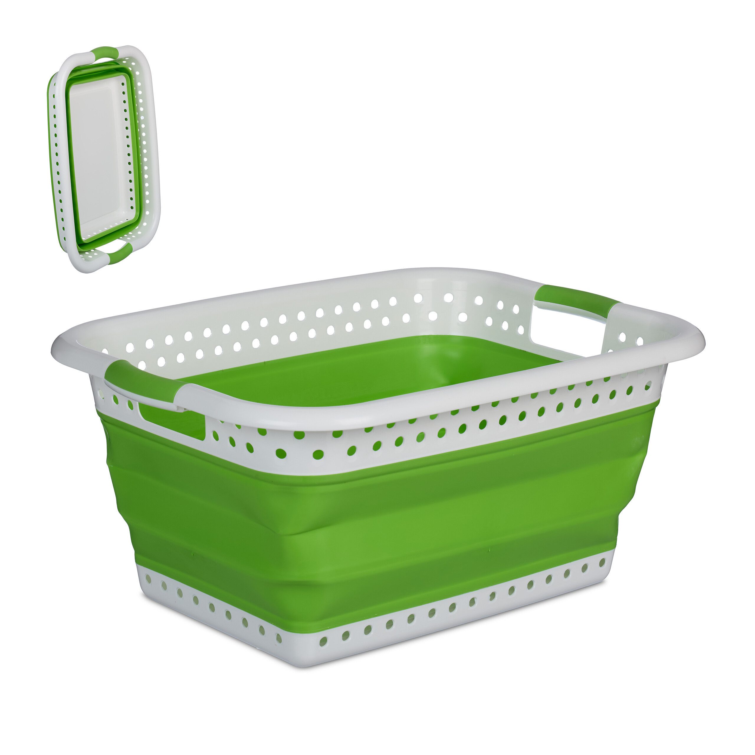 relaxdays Wäschekorb Faltbarer Wäschekorb 36 Liter günstig online kaufen