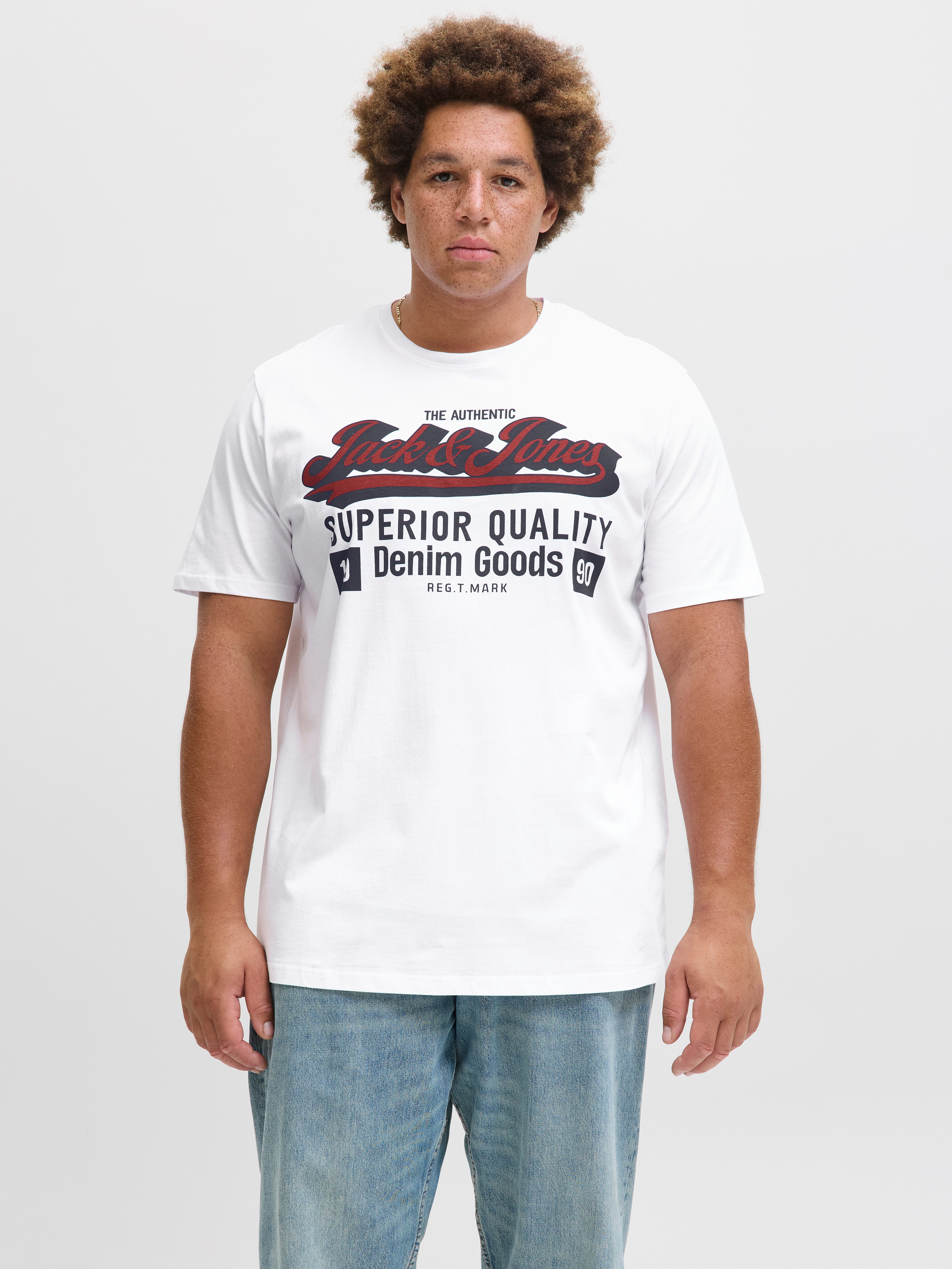 Jack & Jones PlusSize T-Shirt JJELOGO TEE SS 2 COL AW25 3PK MP PLS (Packung günstig online kaufen