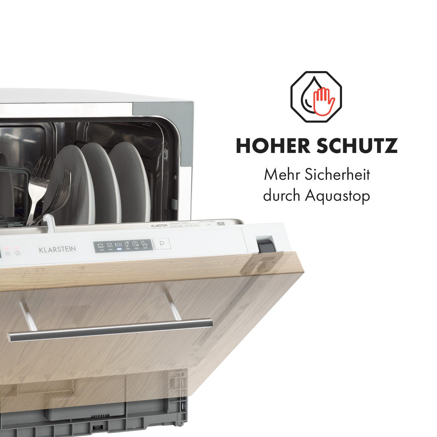 Klarstein Standgeschirrspüler DSM-Amazonia-6-Secre 10032915A, Mini Spülmaschine klein Tischspülmaschine Mini Tisch Geschirrspüler