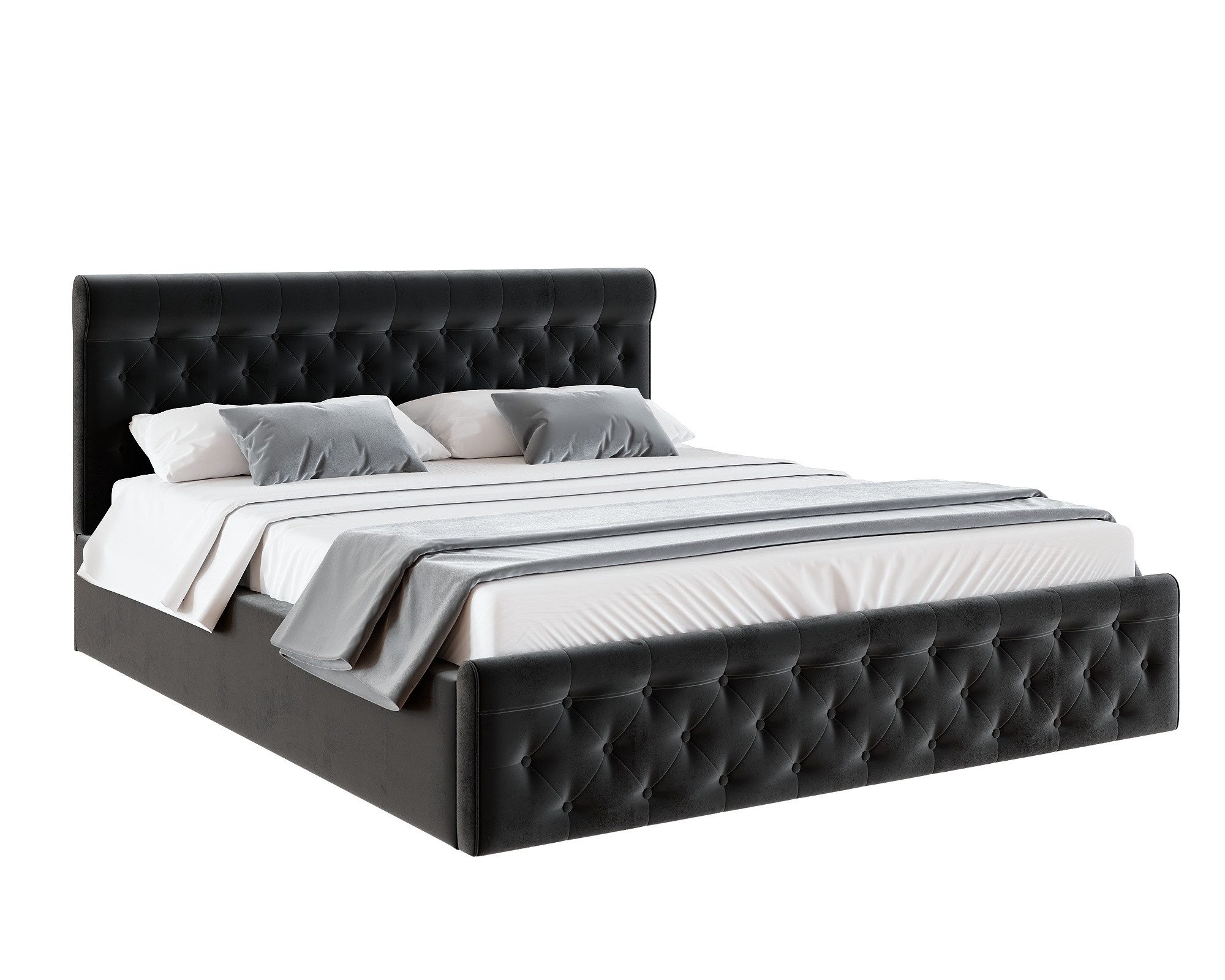 thematys Polsterbett 120x200–180x200 cm – Velours Samt Bett mit Bettkasten & Lattenrost (Optional mit 23 cm Taschenfederkern-Matratze H2 - hydraulisches Stauraumbett)