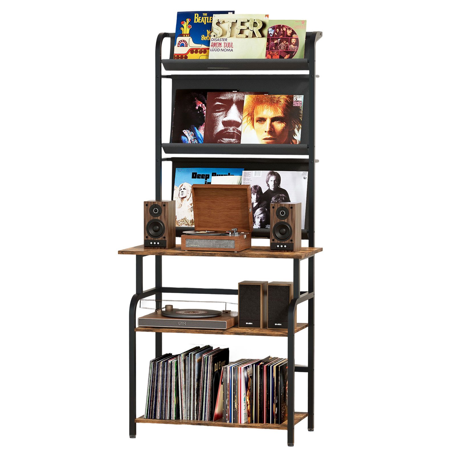 TWSOUL CD-Regal 6-stöckiger Schallplattenregal PlattenspielerStänder TV-Rac günstig online kaufen