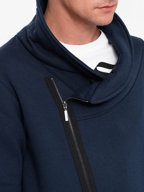 OMBRE Sweatshirt Herren-Sweatshirt mit Stehkragen und Reißverschluss