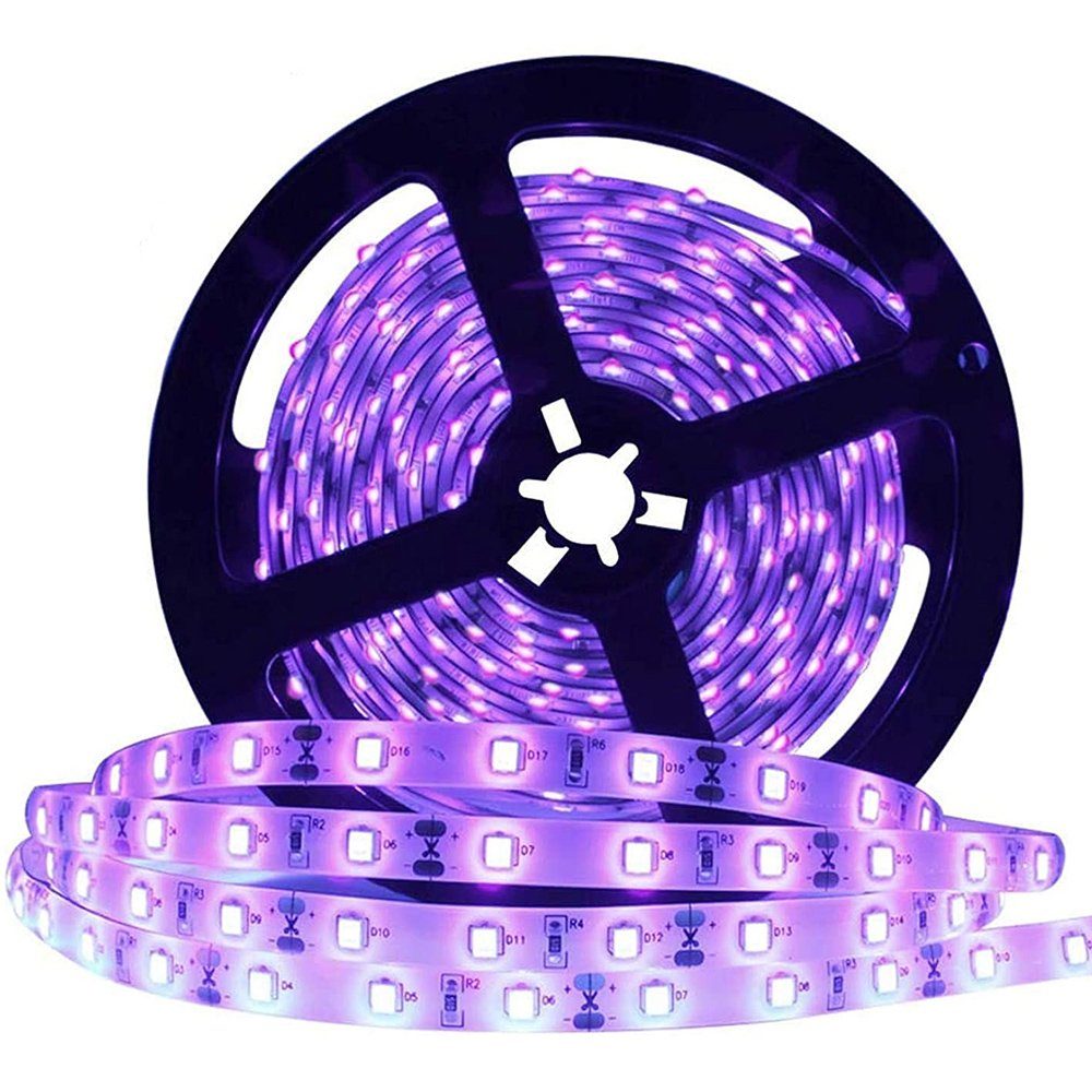 Rosnek LED-Streifen LED-UV-Schwarzlicht-Streifen, 5M/12M,Flexible, Party Club Bar Deko