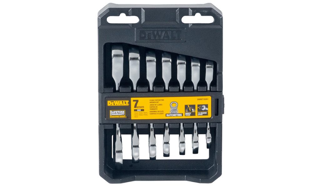 DeWalt Ratschenringschlüssel Ratschenringschlüssel-Set DEWALT DWMT19261-0 7-teilig poliert