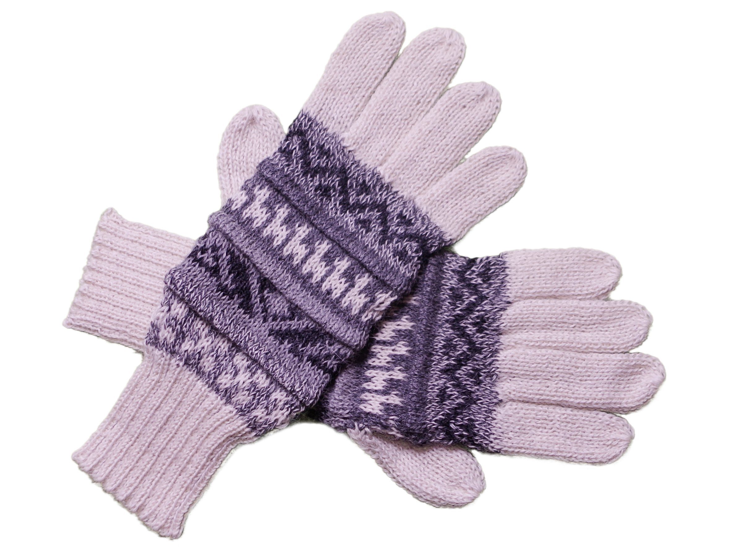 Posh Gear Strickhandschuhe Guantilissi weiß 100% Alpakawolle Fingerhandschuhe aus Alpaka