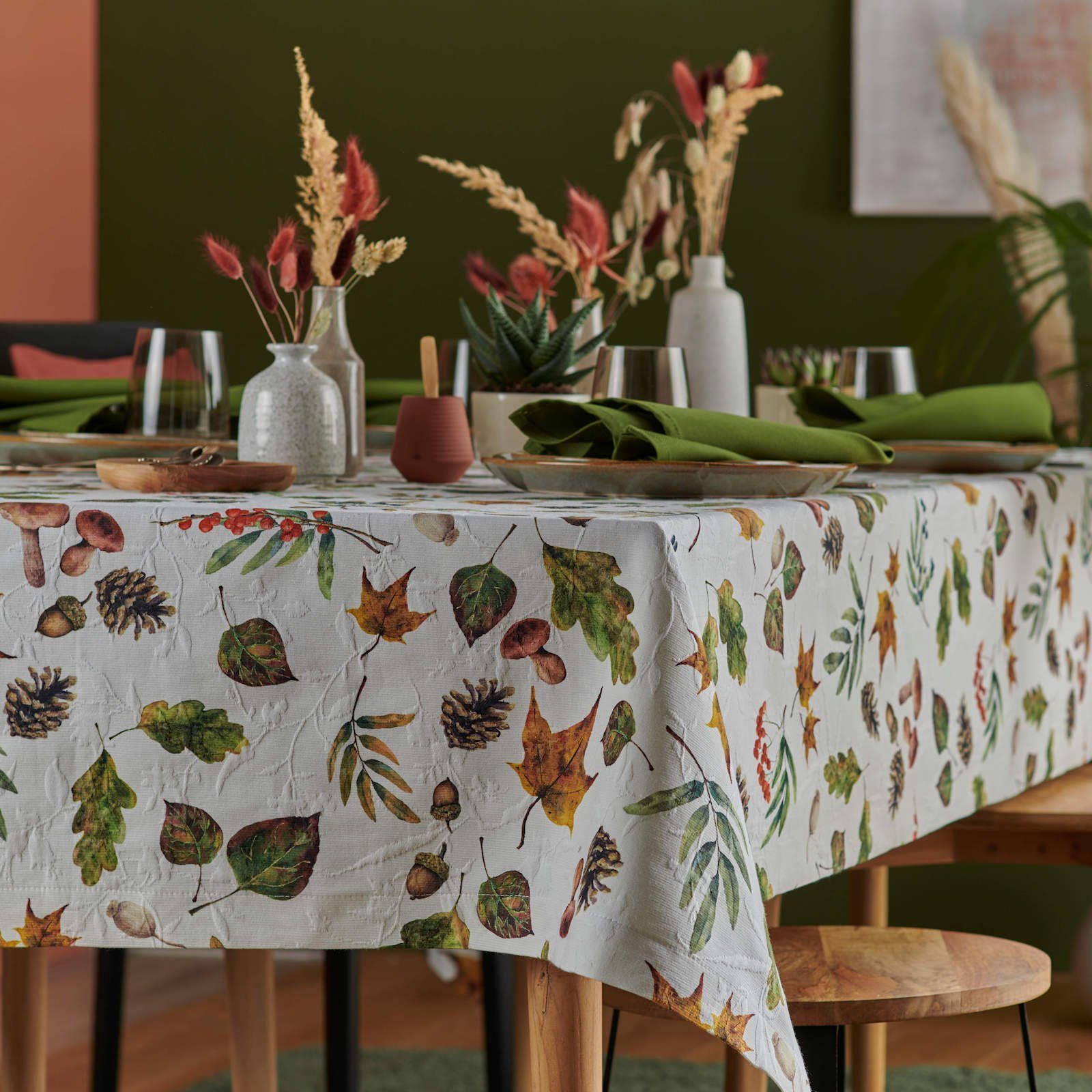 sander table + home Tischdecke SANDER * Herbstliche Mitteldecke Fronda