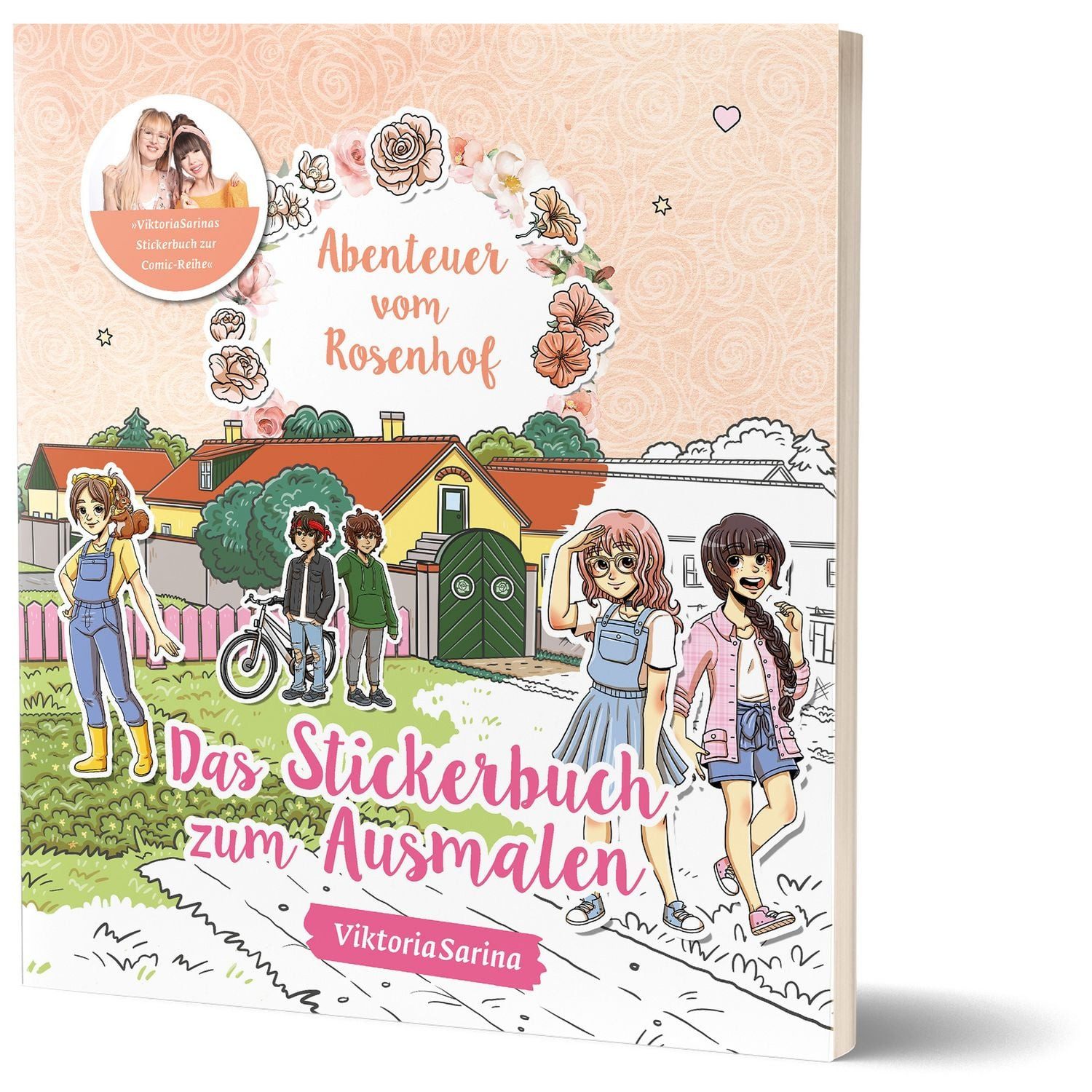Abenteuer vom Rosenhof: Das Stickerbuch zum Ausmalen / ViktoriaSarina