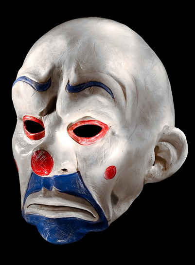 Rubie´s Verkleidungsmaske Original Batman Joker Clown, Original lizenzierte Joker Maske aus dem Film 'The Dark Knight'