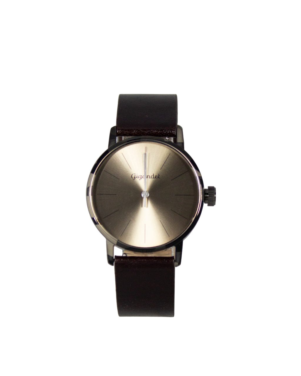 Gigandet Quarzuhr Damenuhr, Armbanduhr, Businessuhr, 35mm, MINIMALISM G43-033, Mineralglas, Lederband, Schlicht, Flach, 3bar/30m wasserdicht