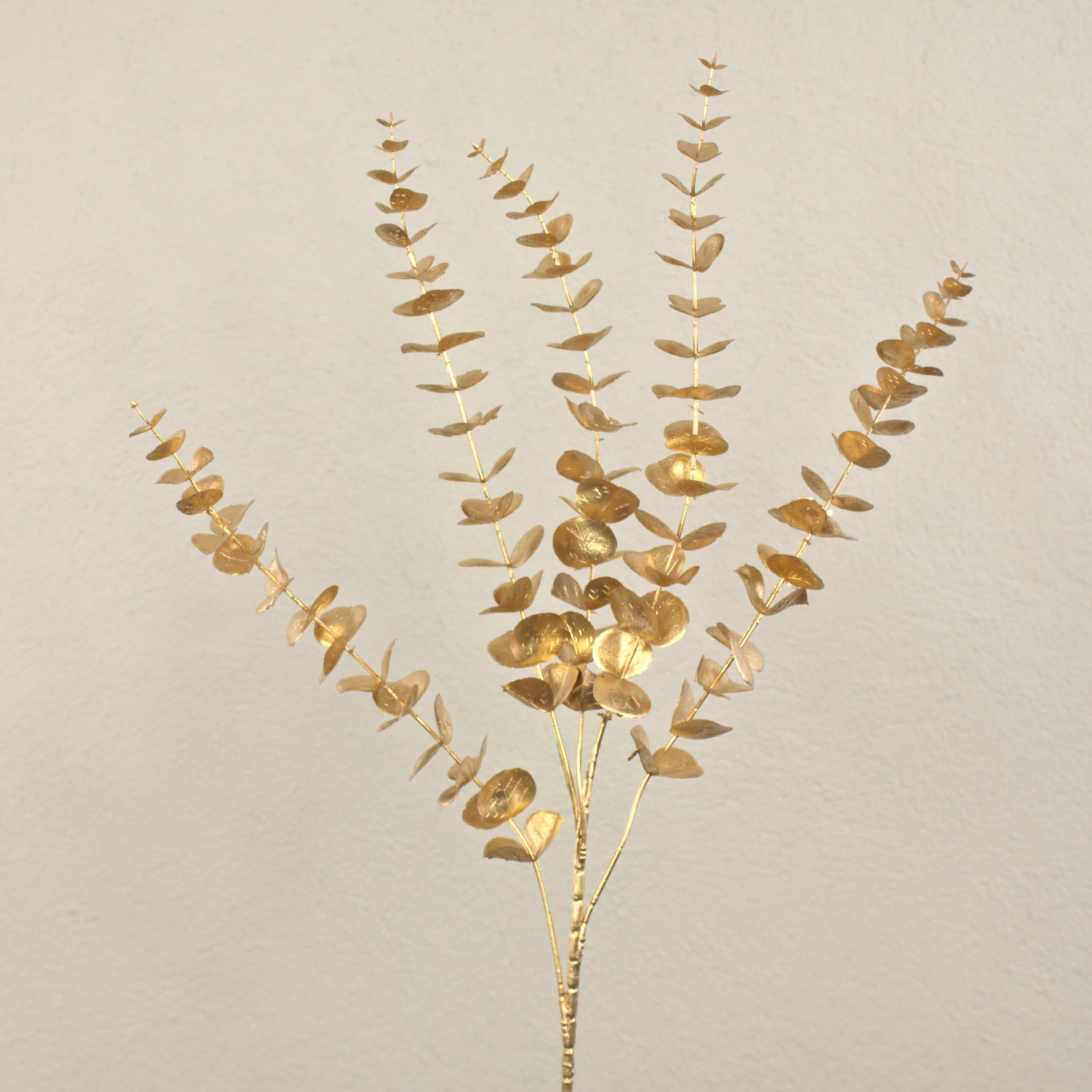 Kunstzweig Kunststoff Eukalyptuszweig DORTJE, Gold, 85cm Eukalyptus, artplants, Höhe 85.0 cm