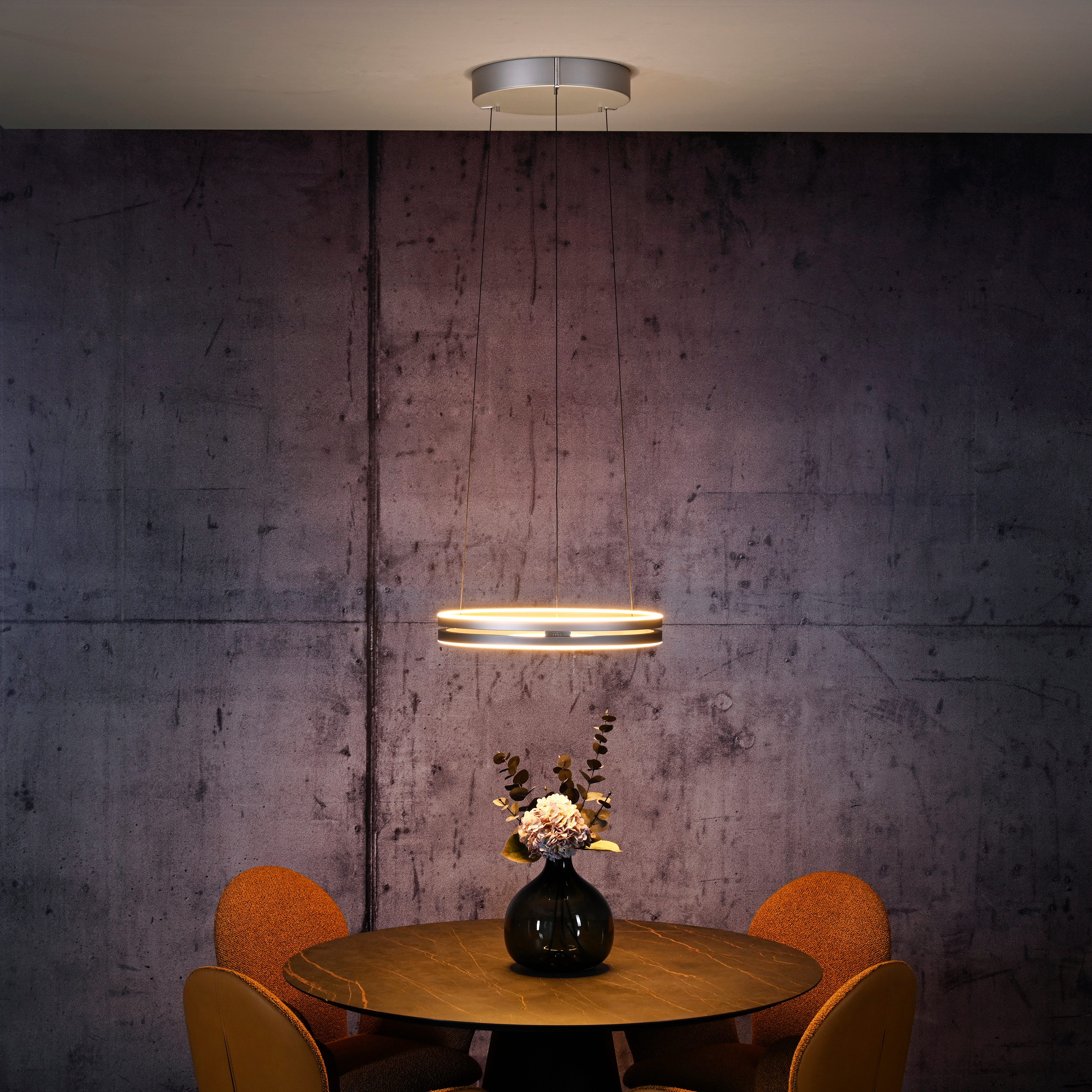 Neuhaus PURE LED Pendelleuchte PURE E-Loop, CCT - über Fernbedienung, LED fest integriert, warmweiß - kaltweiß, e-LIFT® Funktion, CCT, dimmbar über Fernbedienung