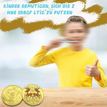 RefinedFlare Spielgeld 10 Zahnfee-Münzen mit verschiedenen Designs, Geschenke für Kinder