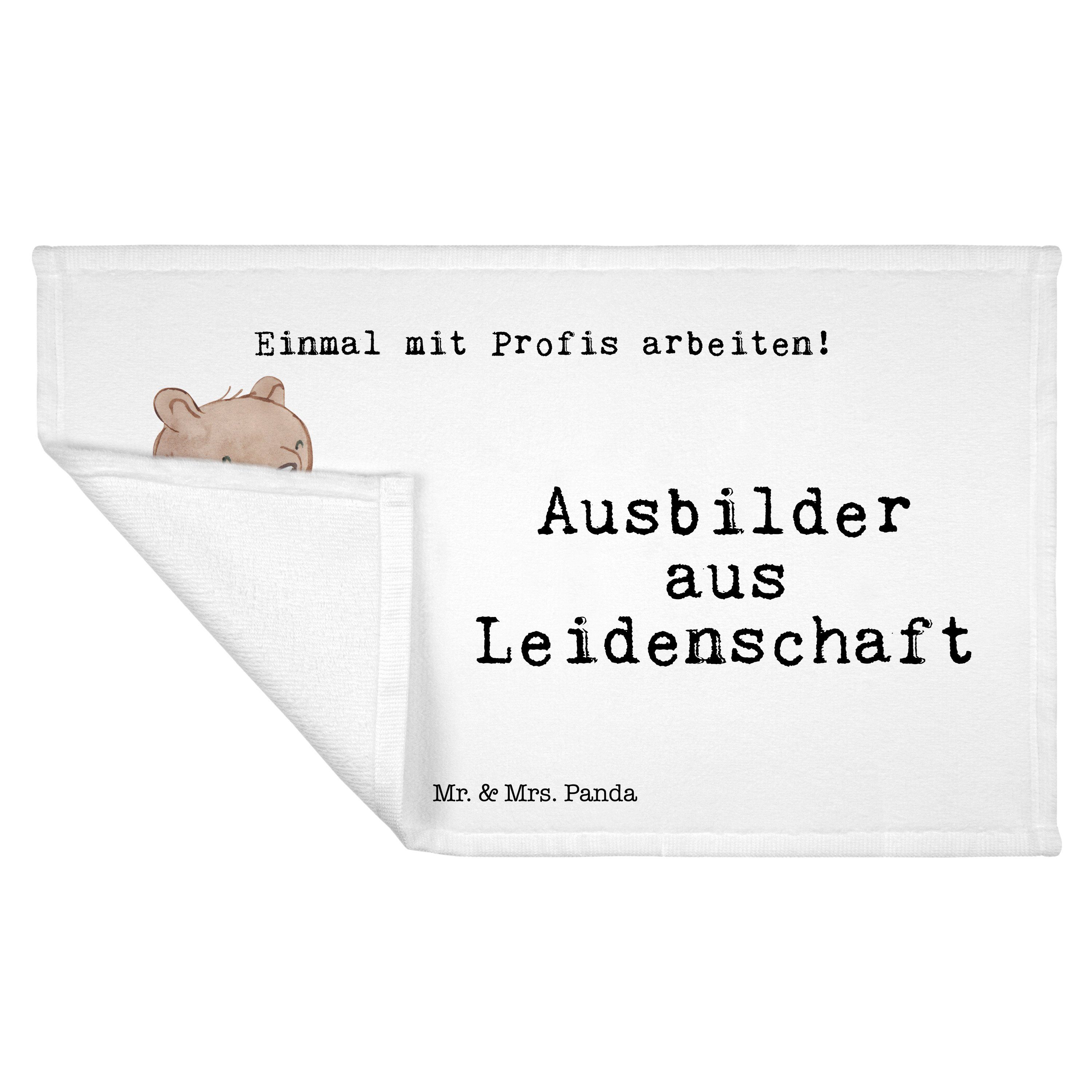 - Frottier, Ausbilder (1-St) Weiß & Panda Homeoffice, Handtuch aus Mrs. Geschenk, g, Mr. - Leidenschaft