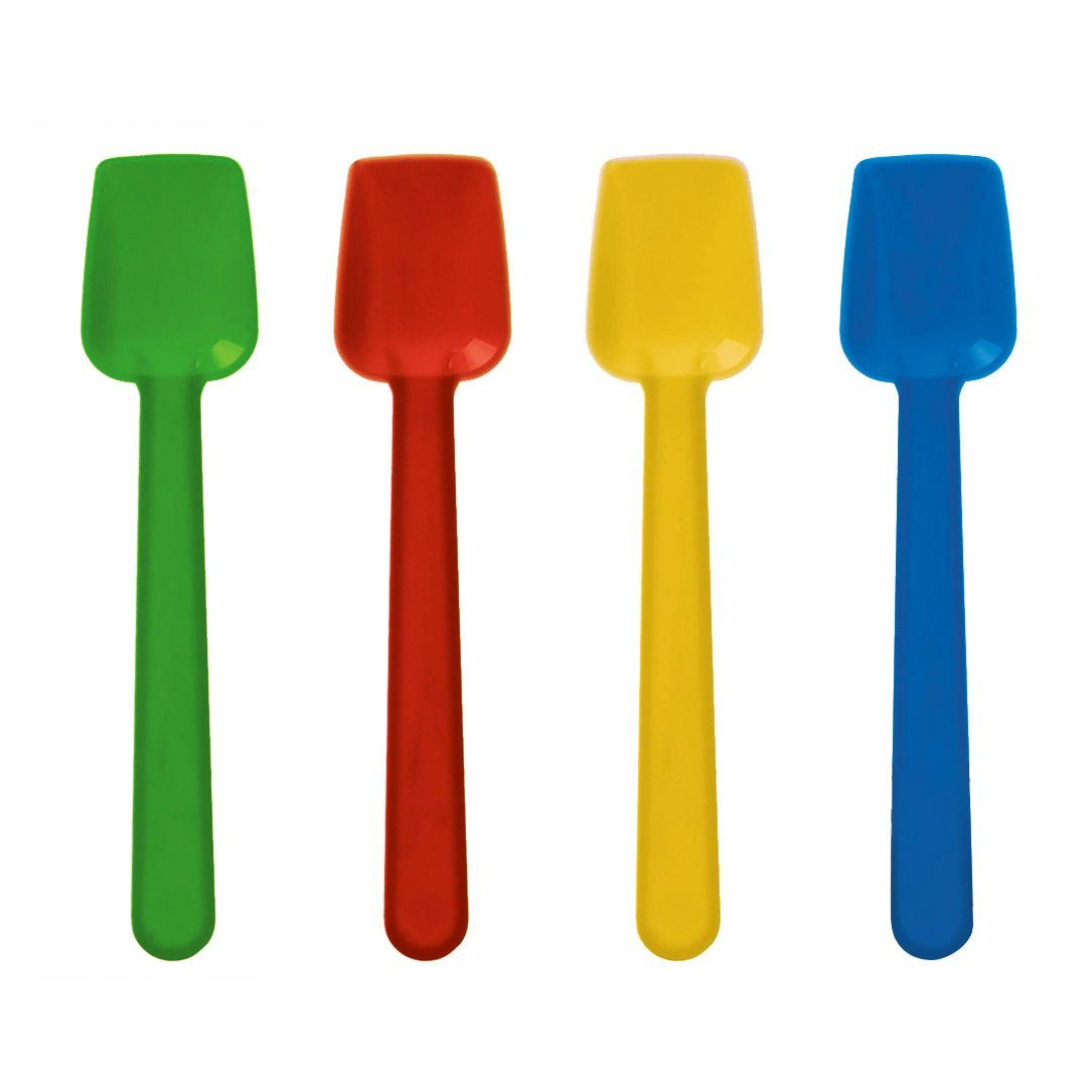 wisefood Besteck-Set Mehrweg Eisspaten gewölbt 95 mm Bunt (grün, rot, (240000-tlg), Kunststoff