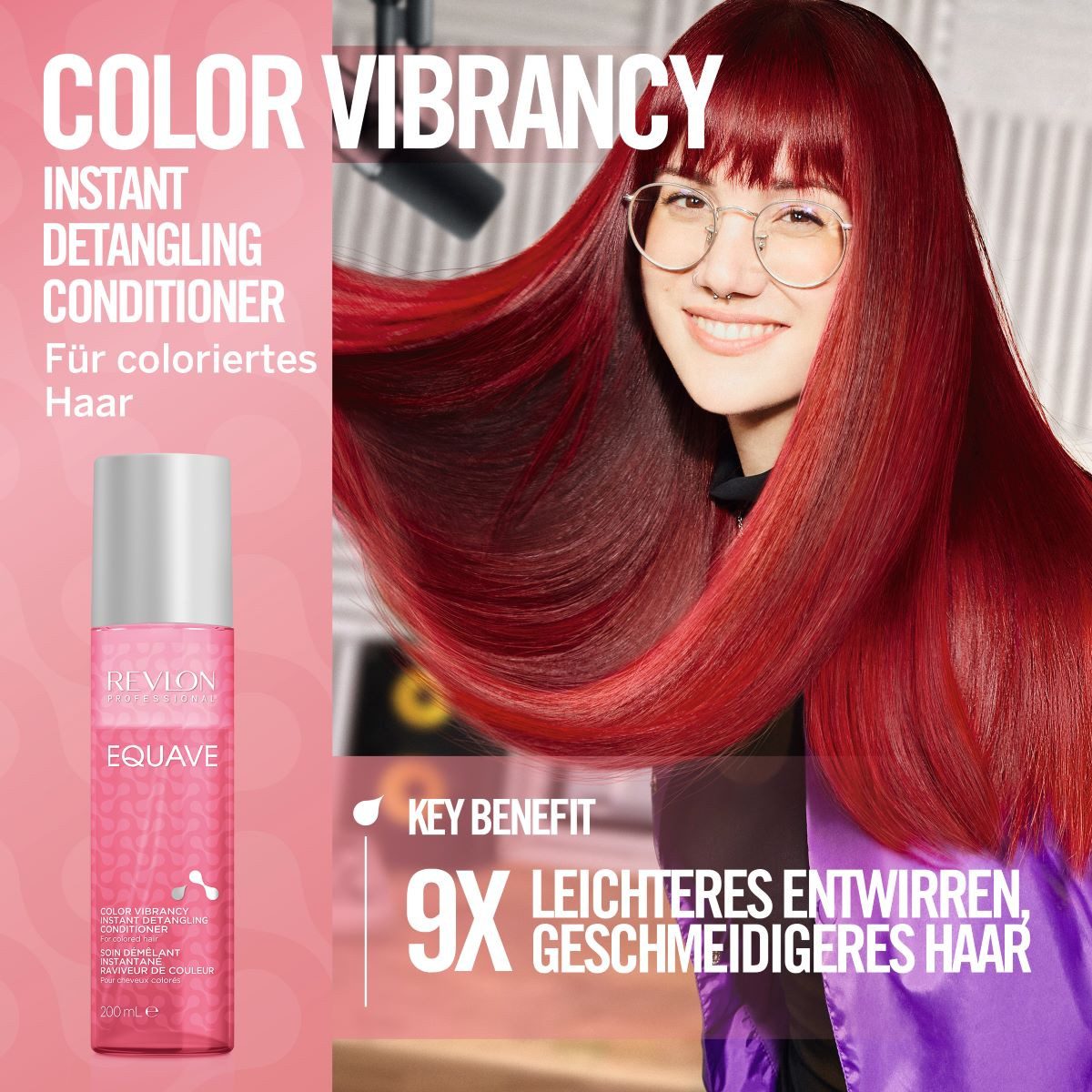 REVLON PROFESSIONAL Leave-in Pflege EQUAVE COLOR VIBRANCY DETANGLING CONDITIONER, Coloriertes Haar 200ml