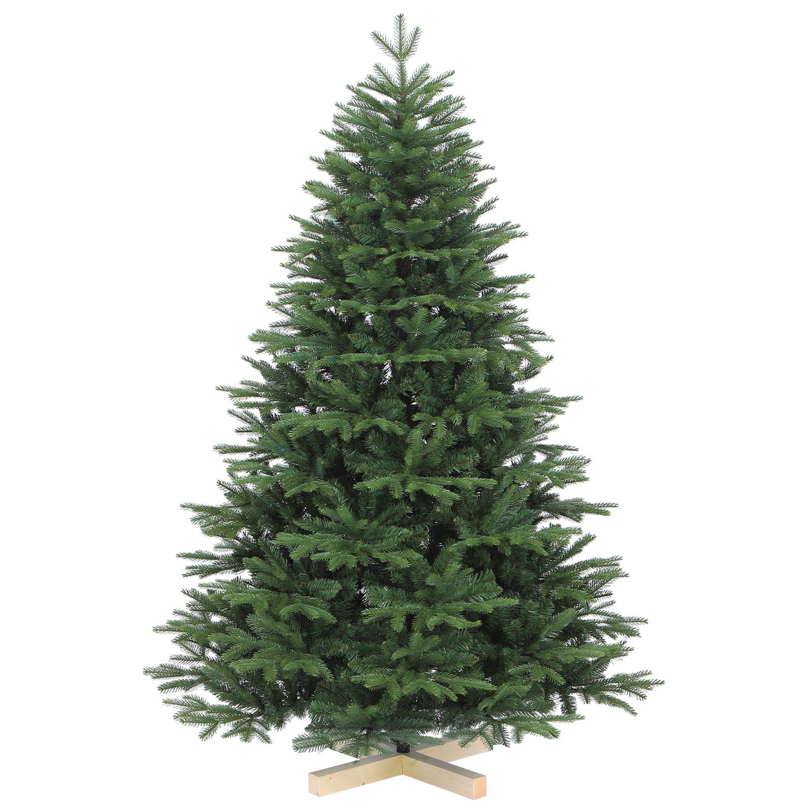 Salcar Künstlicher Weihnachtsbaum Weihnachtsbaum Künstlich Tannenbaum Christbaum mit Holzständer PE PVC, 180 cm mit 1290 PE-Zweigen und 722 PVC-Zweigen