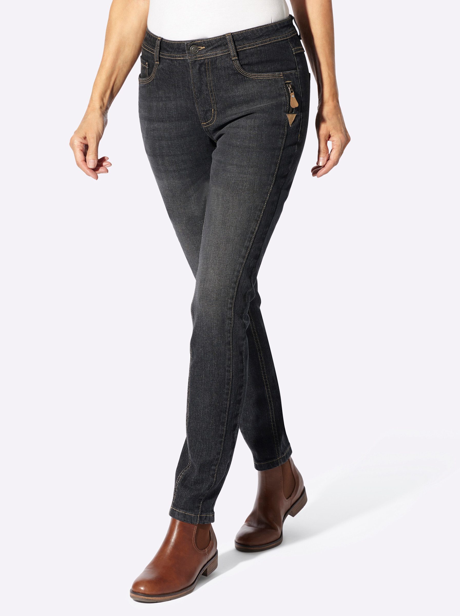 Bequeme Jeans Jeans leicht vertieft
