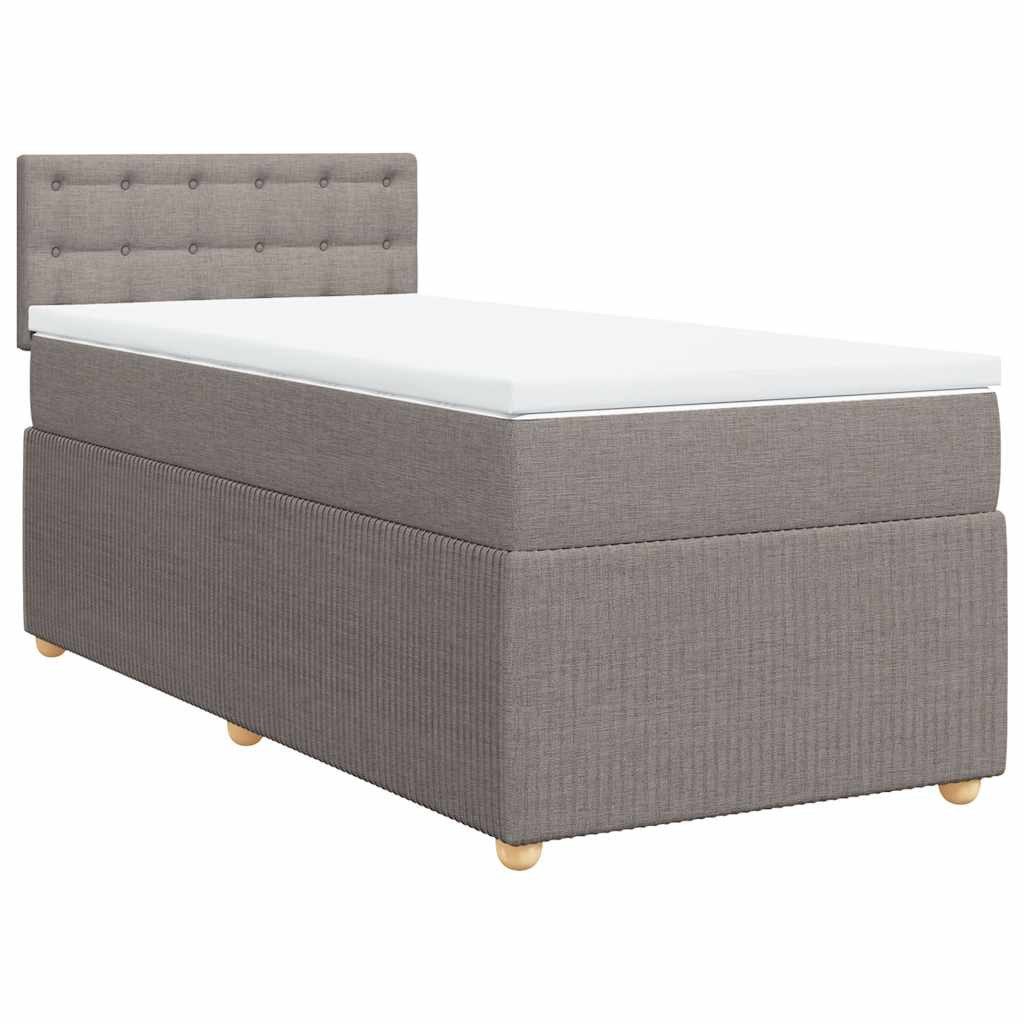 vidaXL Bett Boxspringbett mit Matratze Taupe günstig online kaufen