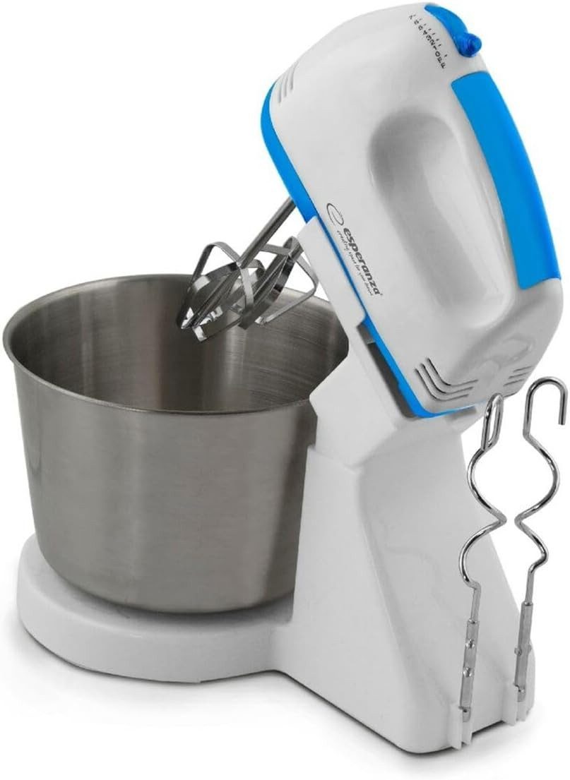 Esperanza Handmixer Mixer mit Schüssel mit 7 Geschwindigkeitsstufen, 150,00 W, 7 Stufen & Kneten, Schlagen, Rühren