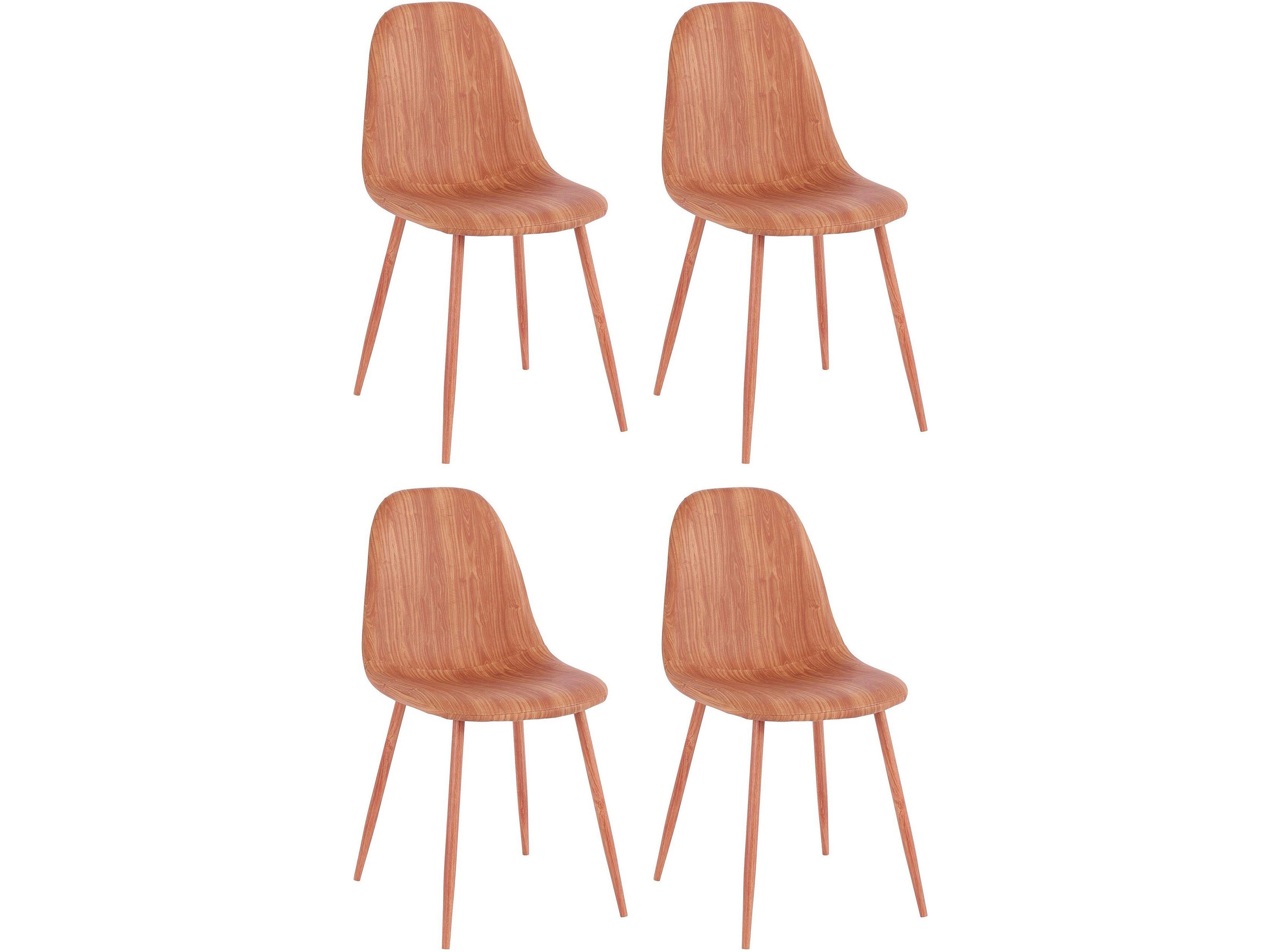 braun Sitzhöhe (Set, Design braun 4 49 Baampu | St), cm, modernes loft24 Esszimmerstuhl