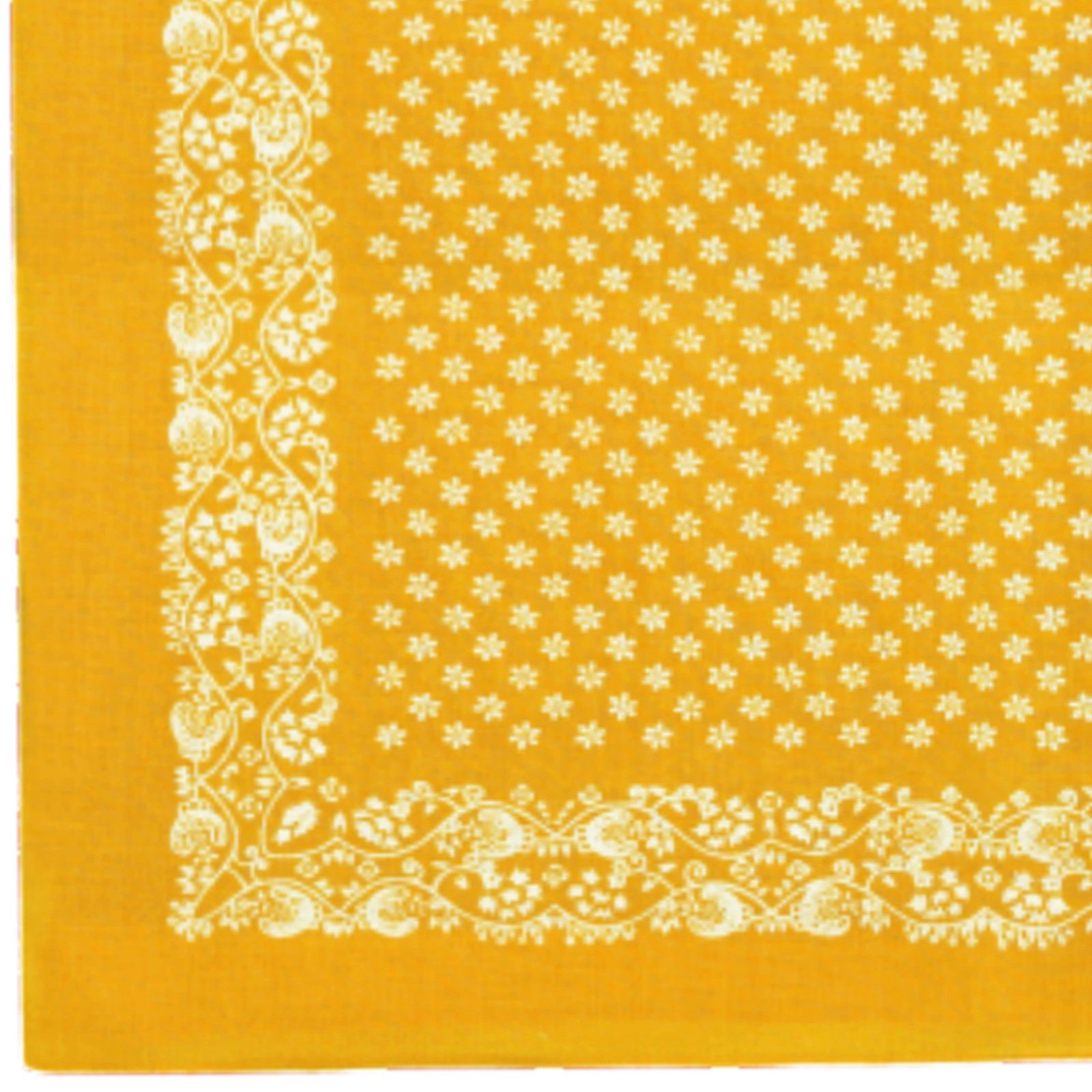 modAS Modetuch, Vierecktuch Bandana Kopftuch ca. 54x54 cm- Tuch in verschiedenen Designs und Farben aus Baumwolle blumen-gelb