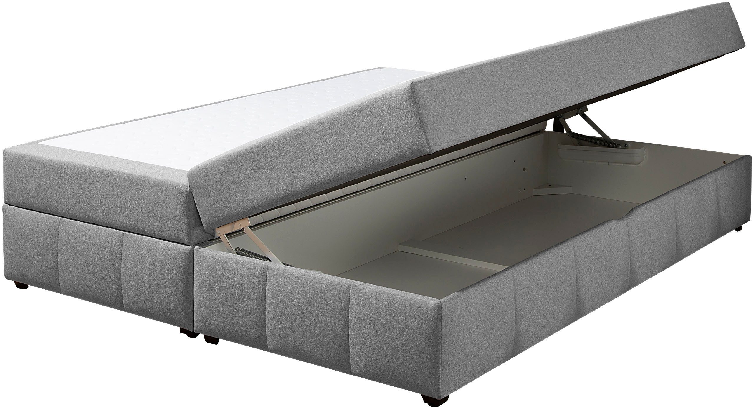 Home affaire Boxbett Niemes inkl. Bettkasten und Topper, auch in Überlänge erhältlich, Boxbett ohne Kopfteil, inkl. Topper – Bild 5 von 5