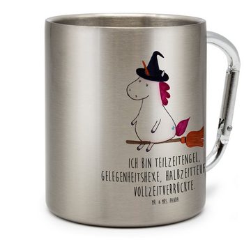 Mr. & Mrs. Panda Tasse Einhorn Hexe - Transparent - Geschenk, Pegasus, Outdoor, Leben, Einhö, Edelstahl, Einzigartiges Design