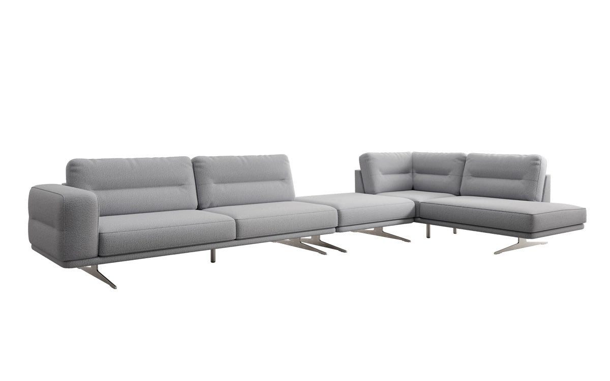 Luxusbetten24 Sofa Designer Sofa Torino L Maxi, mit hochwertigem Bouclé-Bezug
