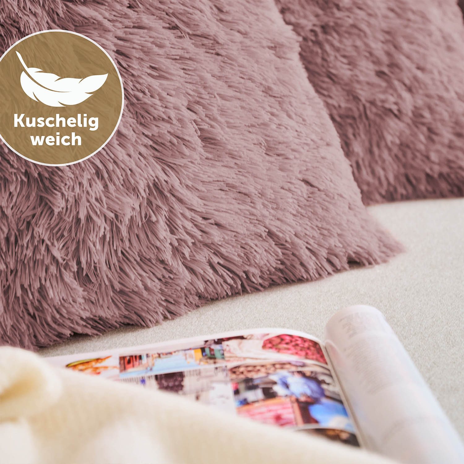 Blumtal Kissenbezug Kunstfell Kissen mit stabilem günstig online kaufen