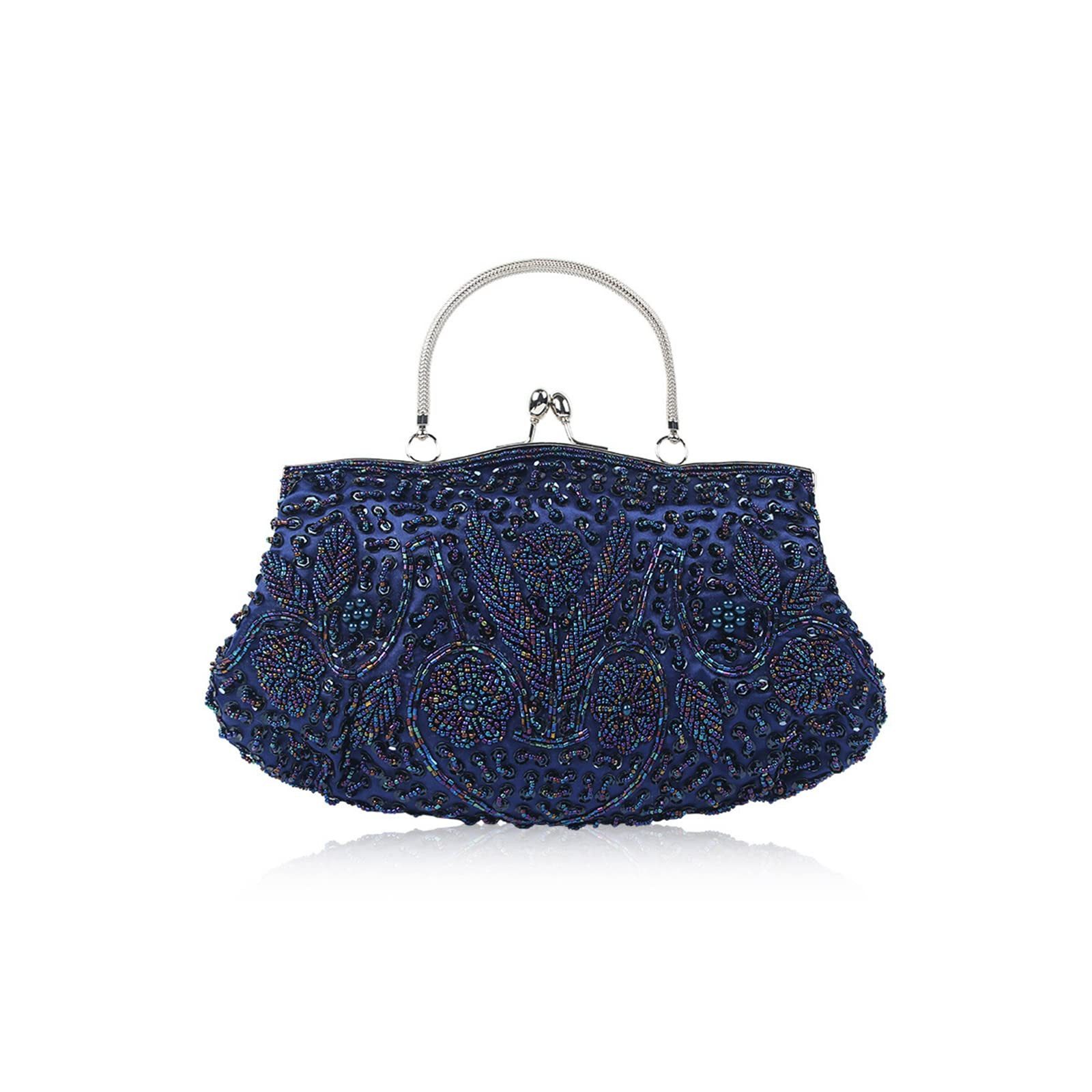 nsihing Abendtasche Damen Handgemachte Perle Handtasche Clutch Elegant Brauttasche, Schultertasche Klein Tasche Kette Umhängetasche Hochzeit Party