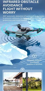 OBEST RC Quadcopter 3D Flip, Kopflos Modus, Mini 360° Hindernisvermeidung Drohne (4K, mit FPV Live Übertragung Höhenhaltung, 24-30 Minuten Flugzeit)