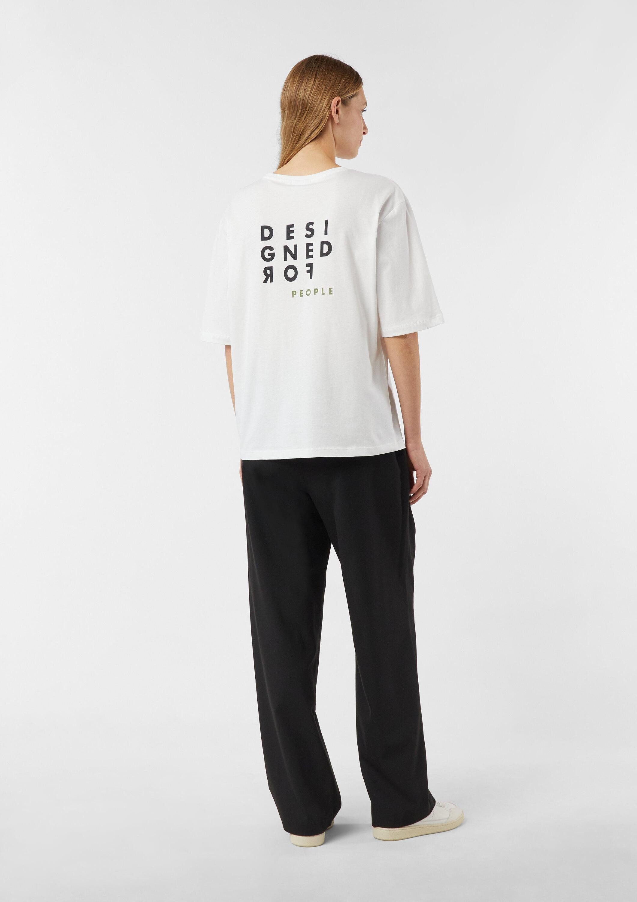 comma Kurzarmshirt T-Shirt Oversized T-Shirt mit Front- und Backprint