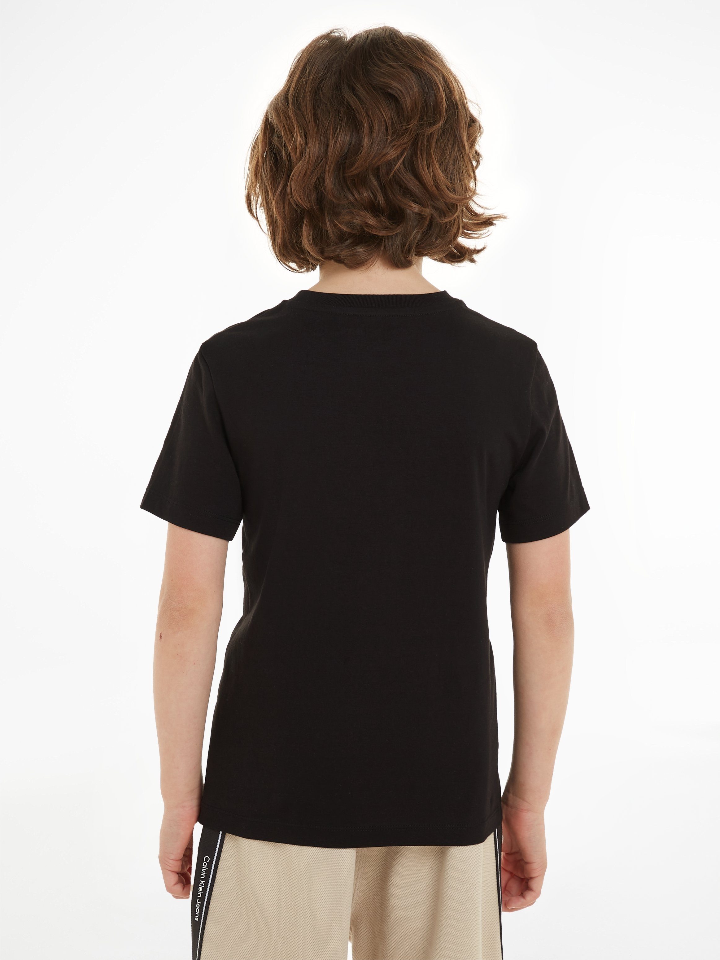 T-Shirt Logodruck Jeans MONOGRAM TOP 2-PACK Calvin mit Keepsake Blue Black / Klein Ck