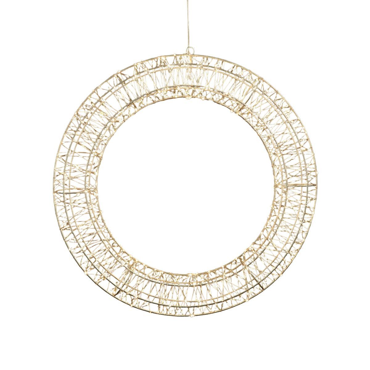 Luca Lighting Dekokranz Luca Lighting Lichtkranz Silber 50 cm