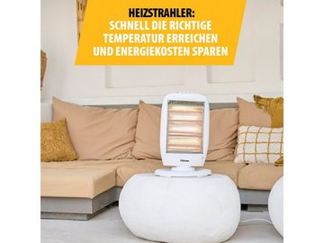 Tristar Heizlüfter, 1200 W, Halogen Elektroheizer Warmluftheizung Thermostat für kleine Räume