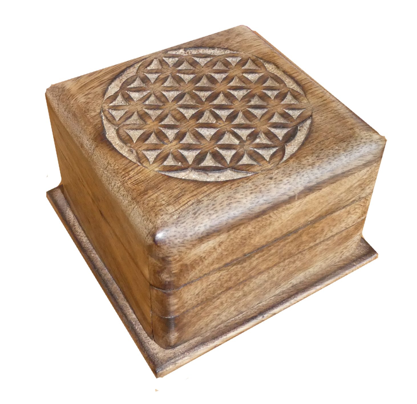 WORU Dekokiste Handgefertigte Trickbox aus Palisander-Holz mit Ornament – 10 cm (1 St)