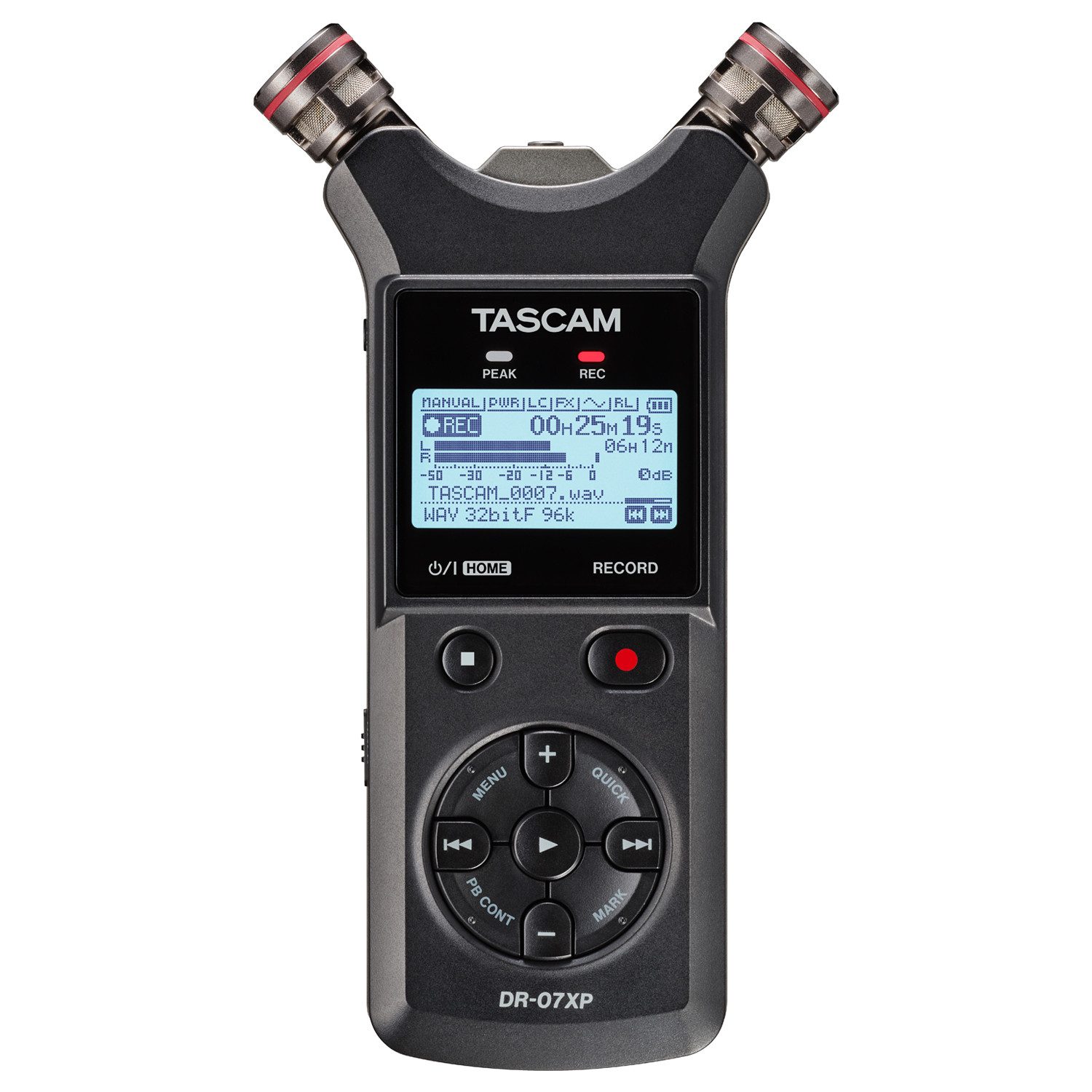 Tascam Tascam Audio-Recorder DR-07XP mit DR11GMK und Kopfhörer Digitales Aufnahmegerät (Vorteils-Set mit Zubehör-Set)
