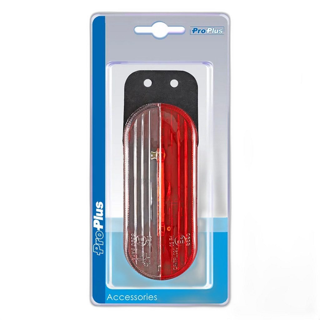 Anhänger Umrissleuchte LED rot/weiß links im Blister