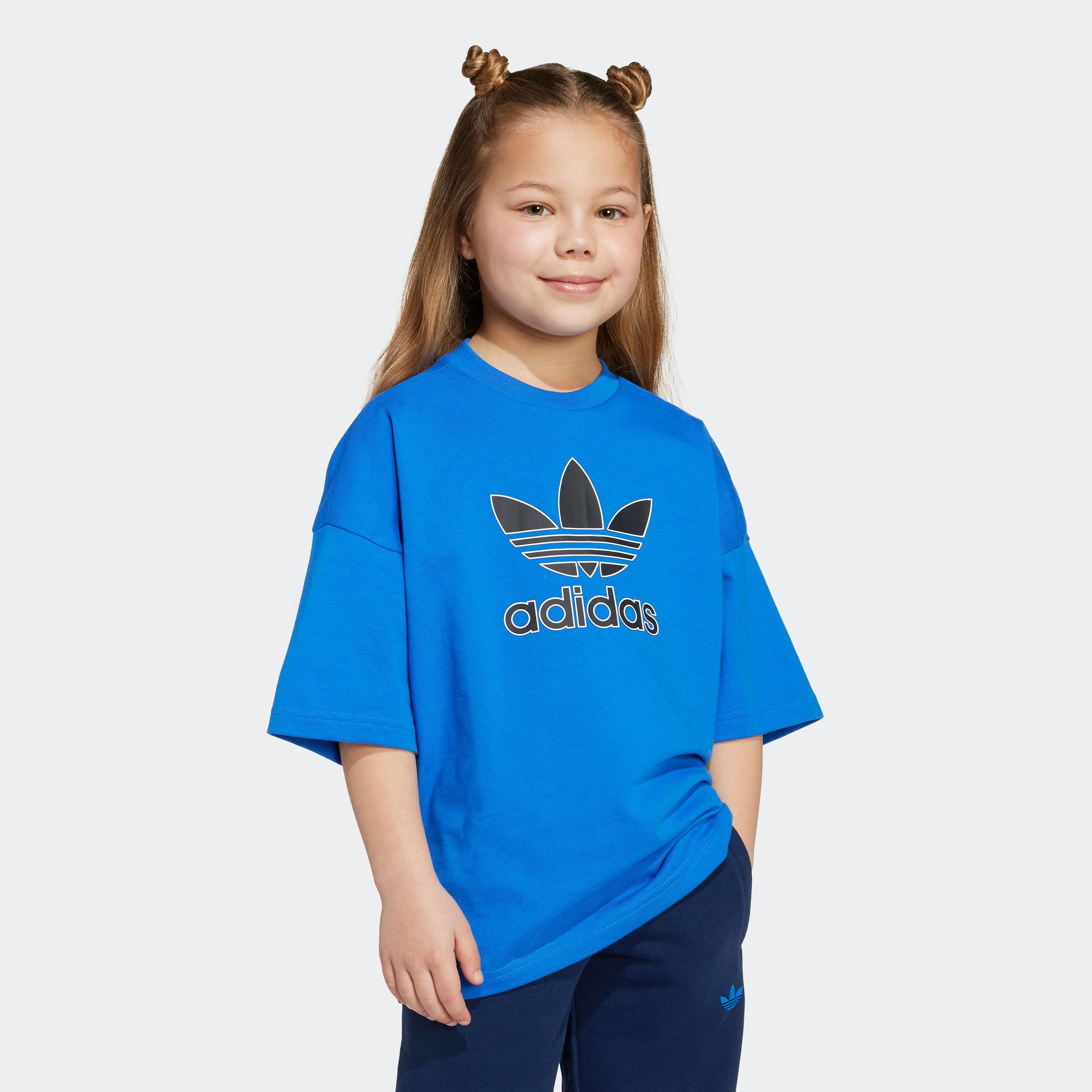 adidas Originals T-Shirt TREFOIL KIDS lockere Passform, für Kinder, aus Baumwolle, mit Single Jersey